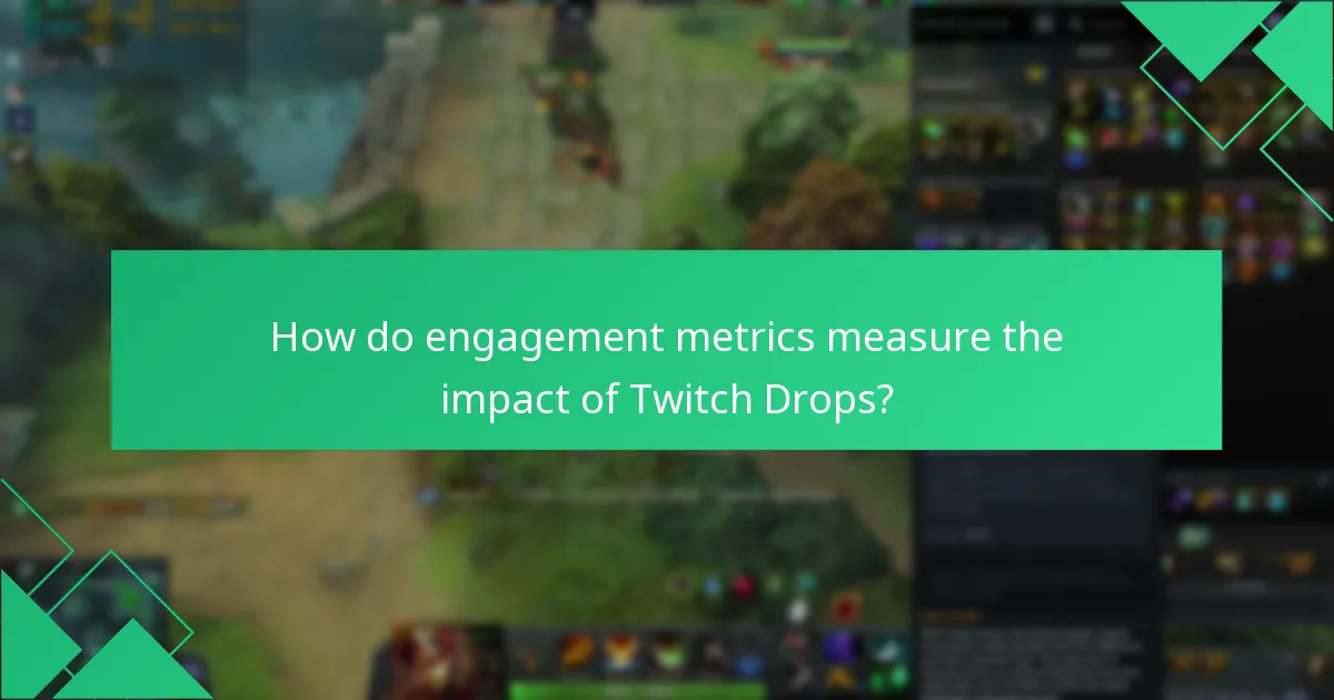 How do engagement metrics measure the impact of Twitch Drops?